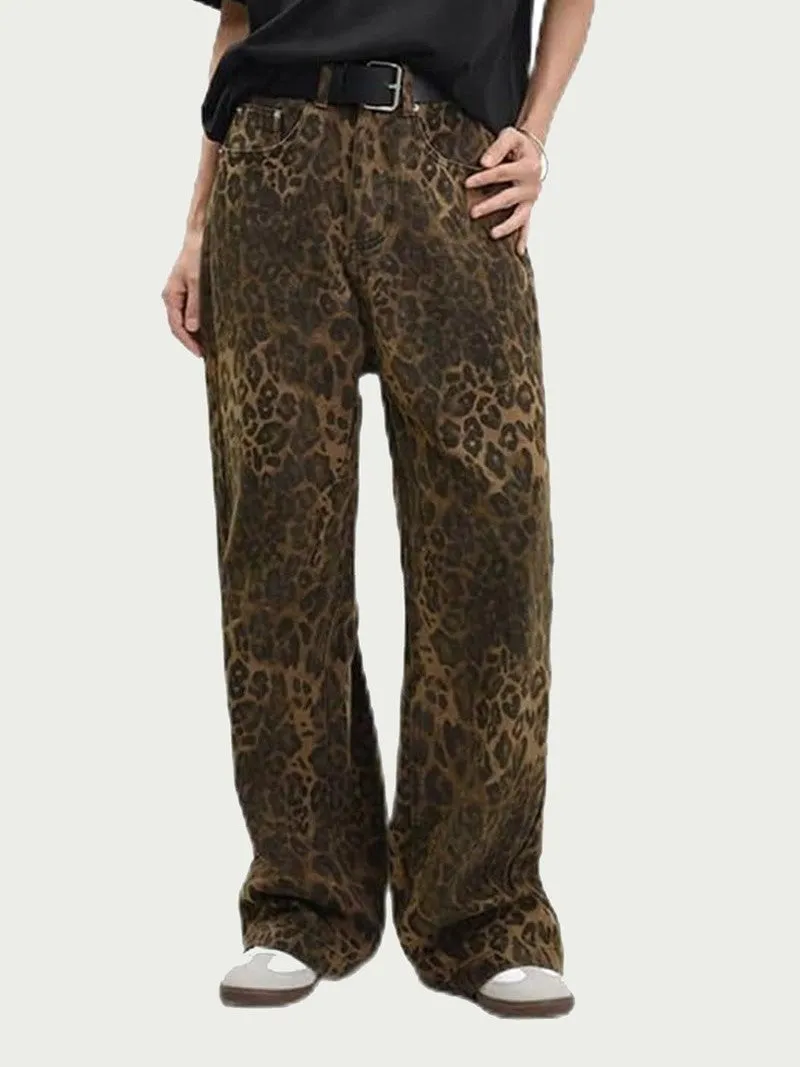 27 Wide Leg Leopard Print Pant