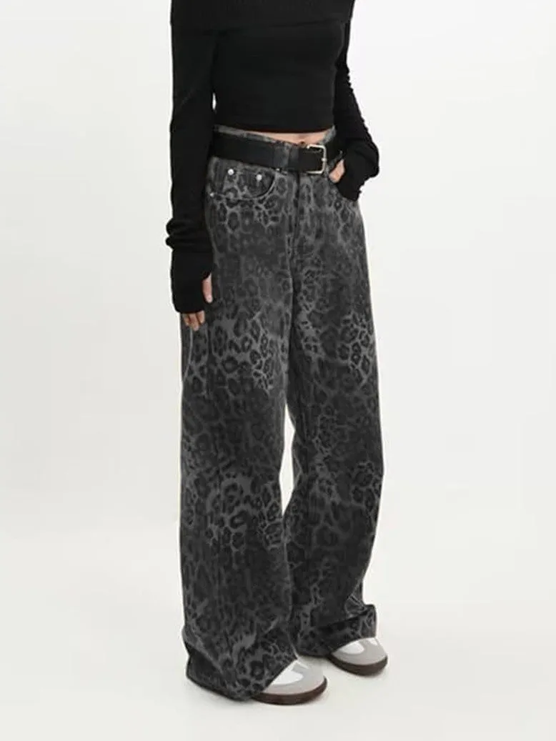 27 Wide Leg Leopard Print Pant