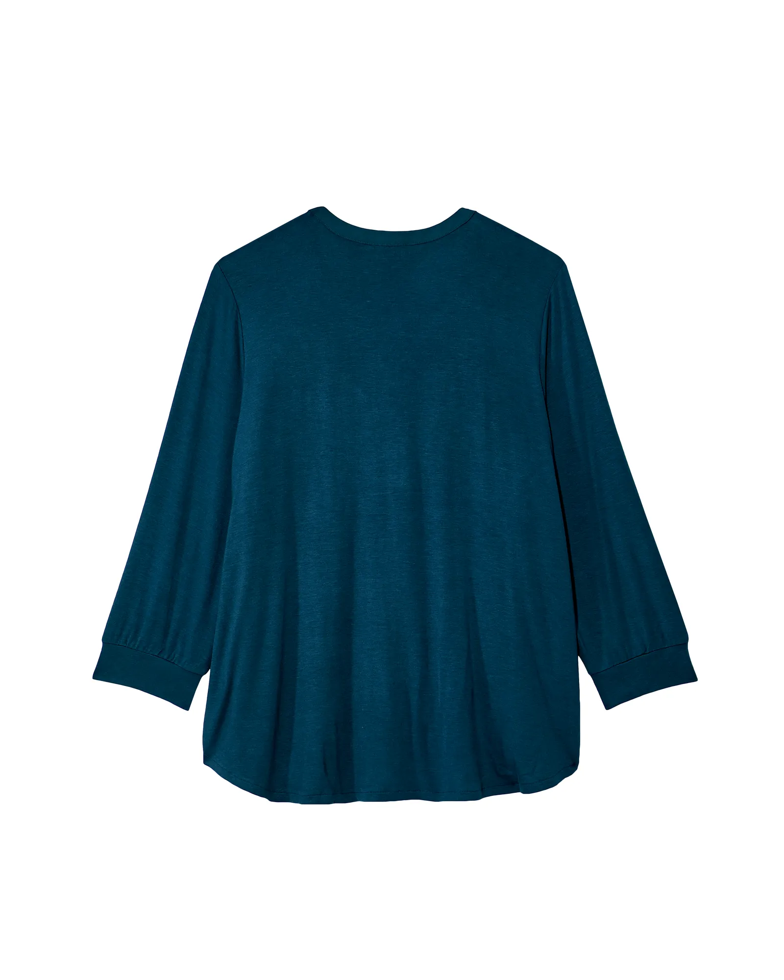 Alma Three-Quarter Sleeve Knit Blouse | Teal