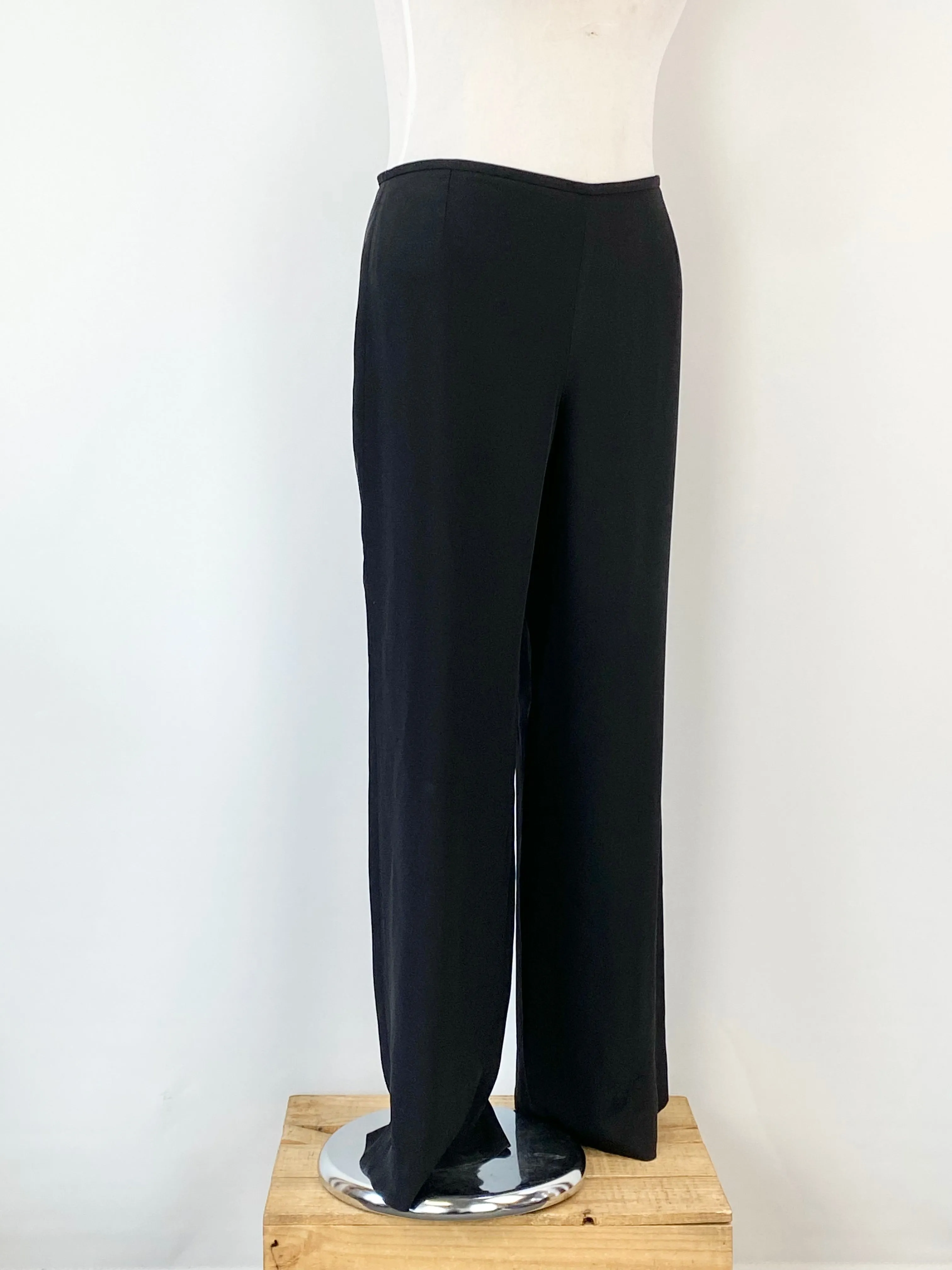 Armani Collezioni Black Wide Leg Slacks - AU16