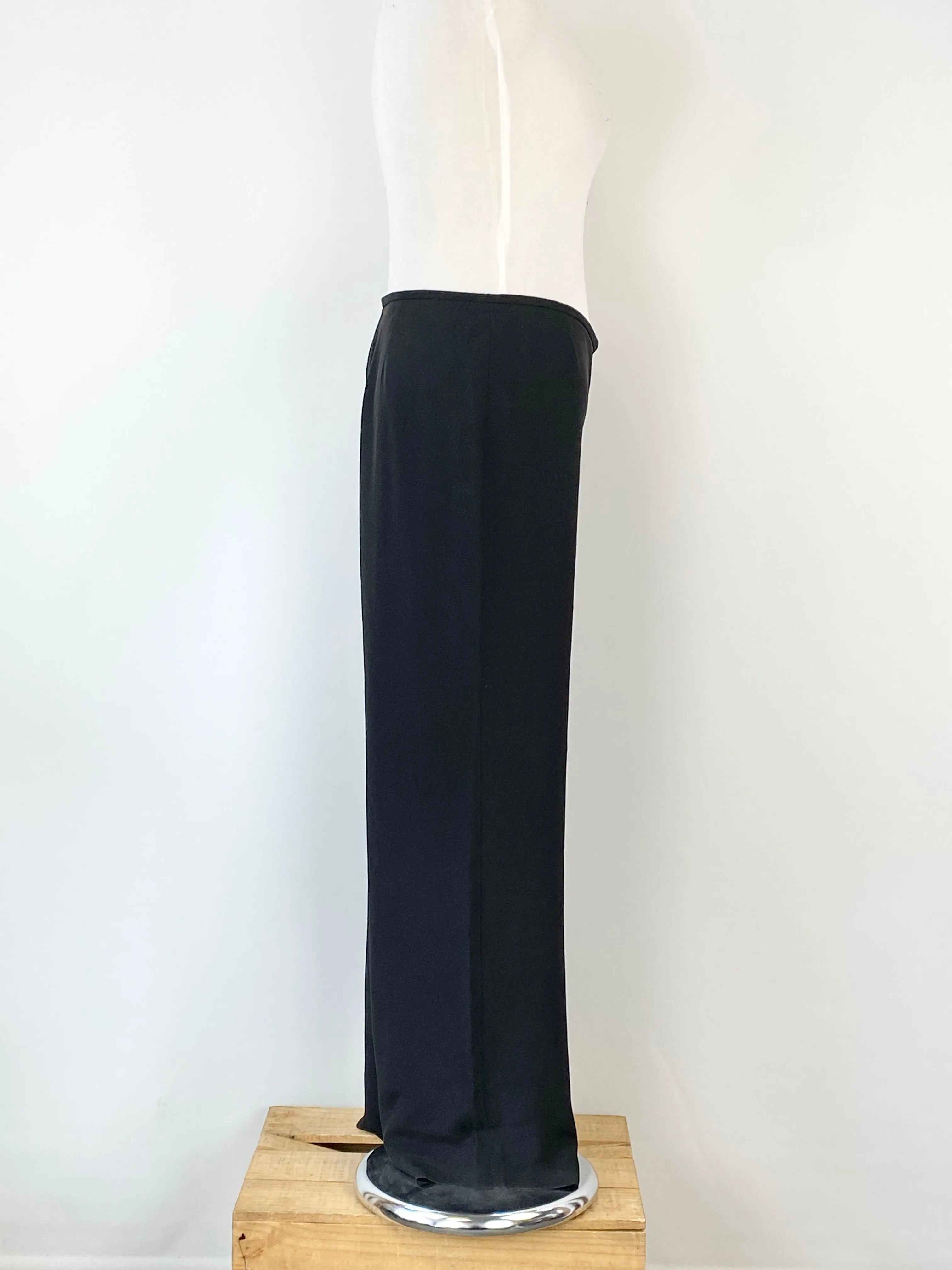Armani Collezioni Black Wide Leg Slacks - AU16