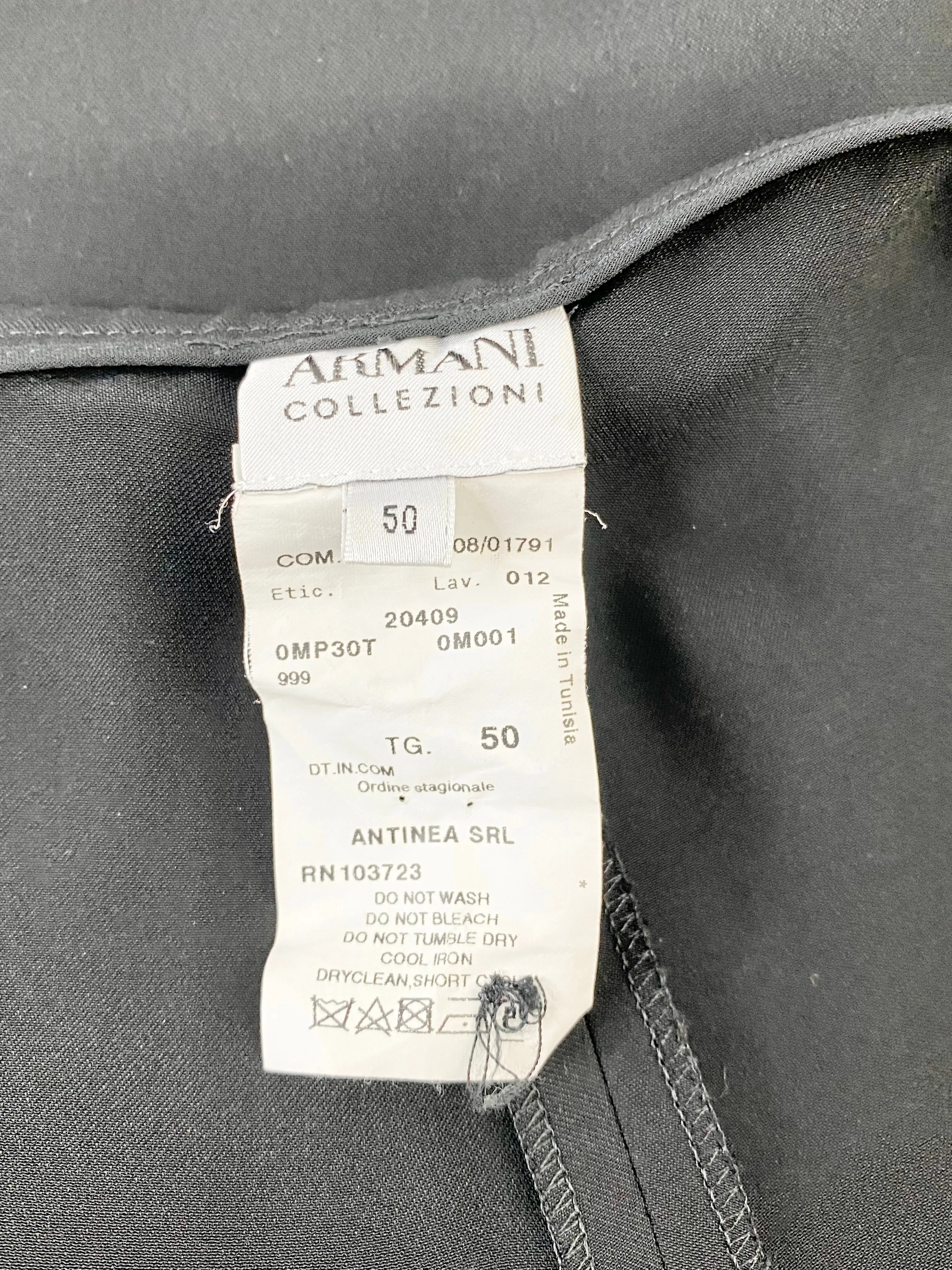 Armani Collezioni Black Wide Leg Slacks - AU16