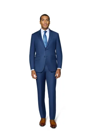 Bergamo Elegant 10015-210 Sharkskin Wool Suit - New Blue