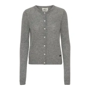 BETA STUDIOS Classic cashmere cardigan - grå melange