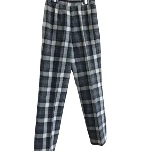 Black White Plaid Slacks