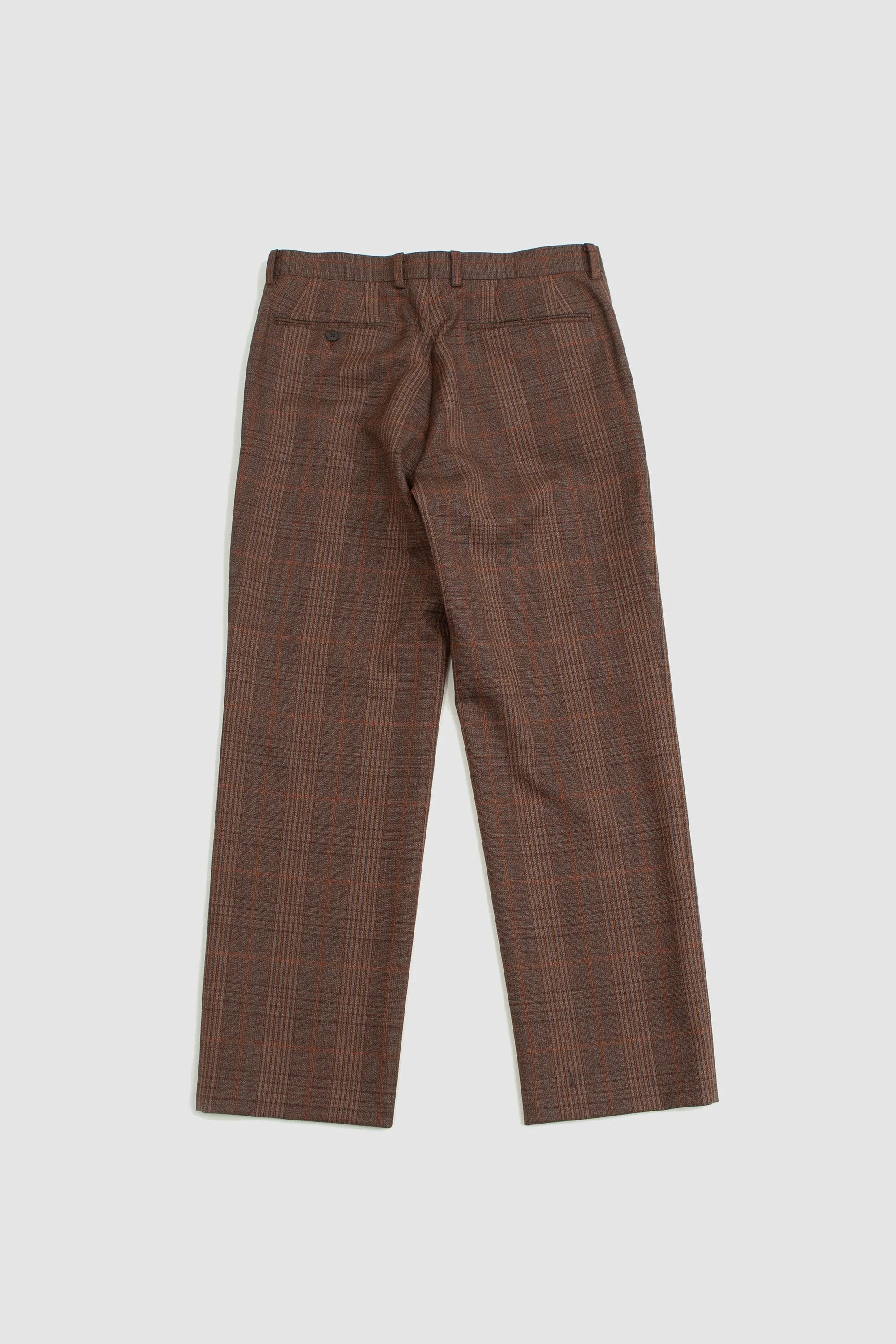 Bluefaced Wool Check Slacks Brown