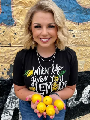 Callie’s Lemons Black Graphic Tee by Texas True Threads