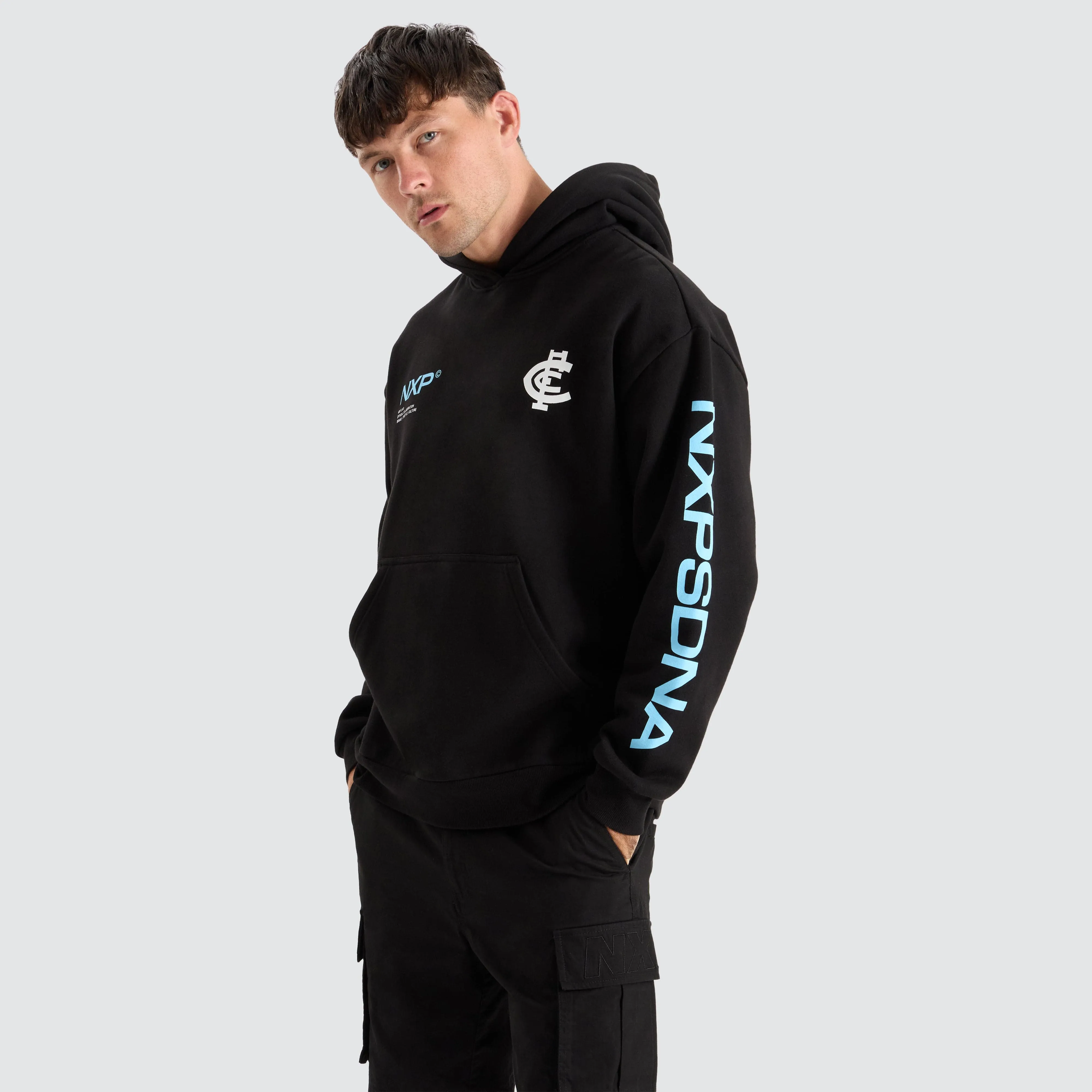 Carlton Blues AFL Relaxed Hoodie Jet Black