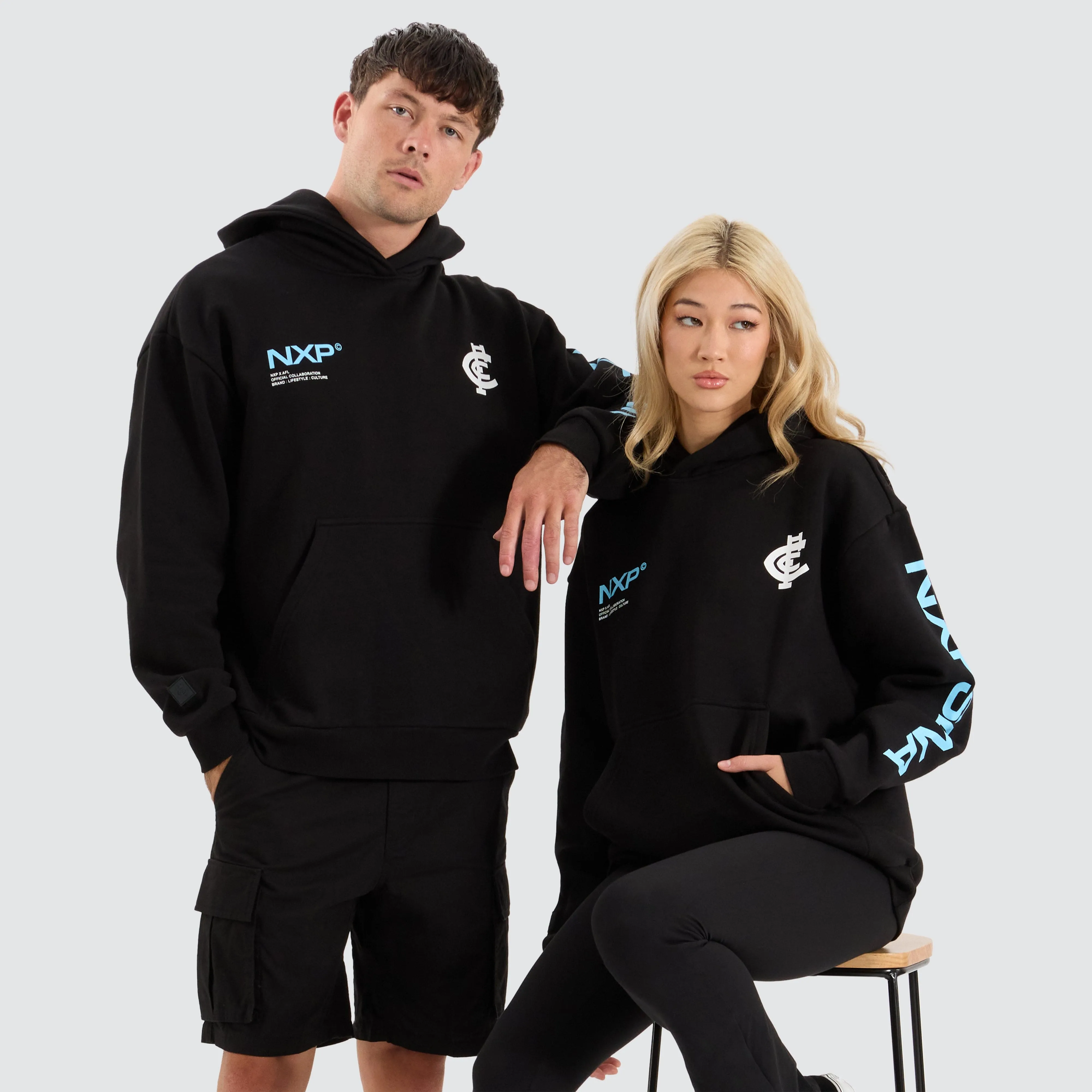 Carlton Blues AFL Relaxed Hoodie Jet Black