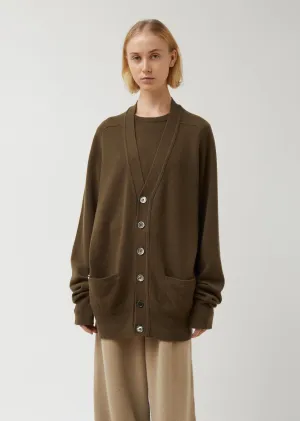 Classic Oversized Cashmere V-Neck Cardigan