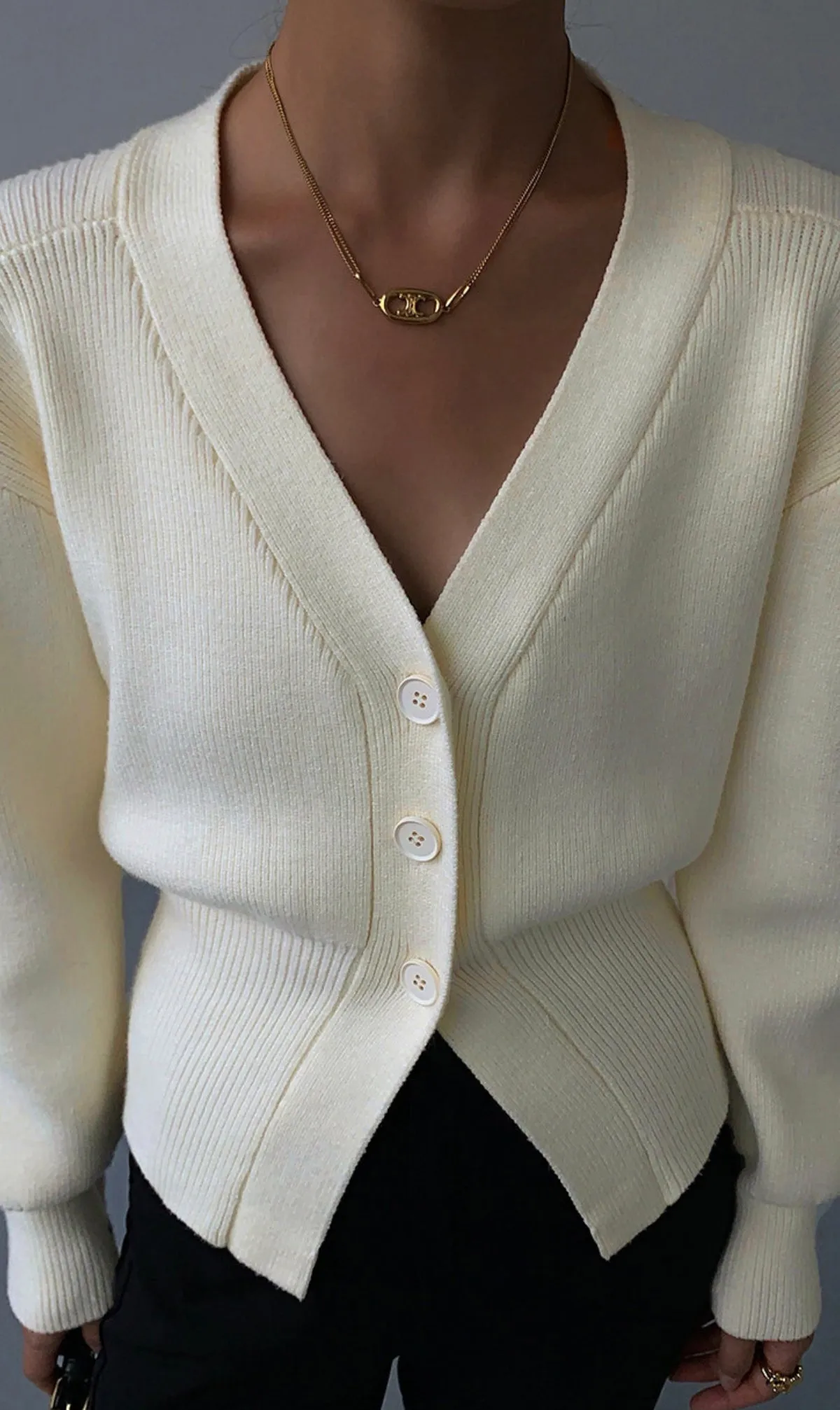 Classic Split Hem Cardigan [2 Colours]