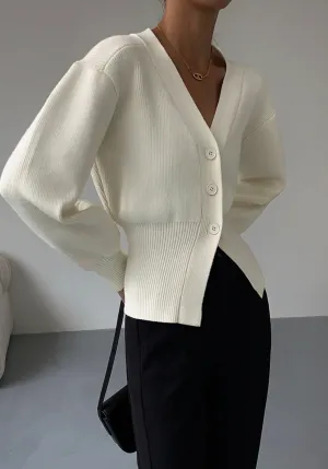 Classic Split Hem Cardigan [2 Colours]