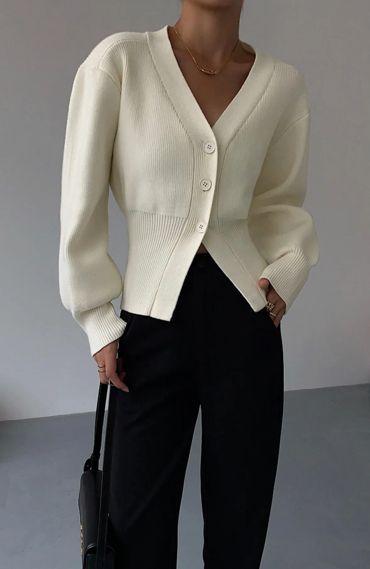 Classic Split Hem Cardigan [2 Colours]
