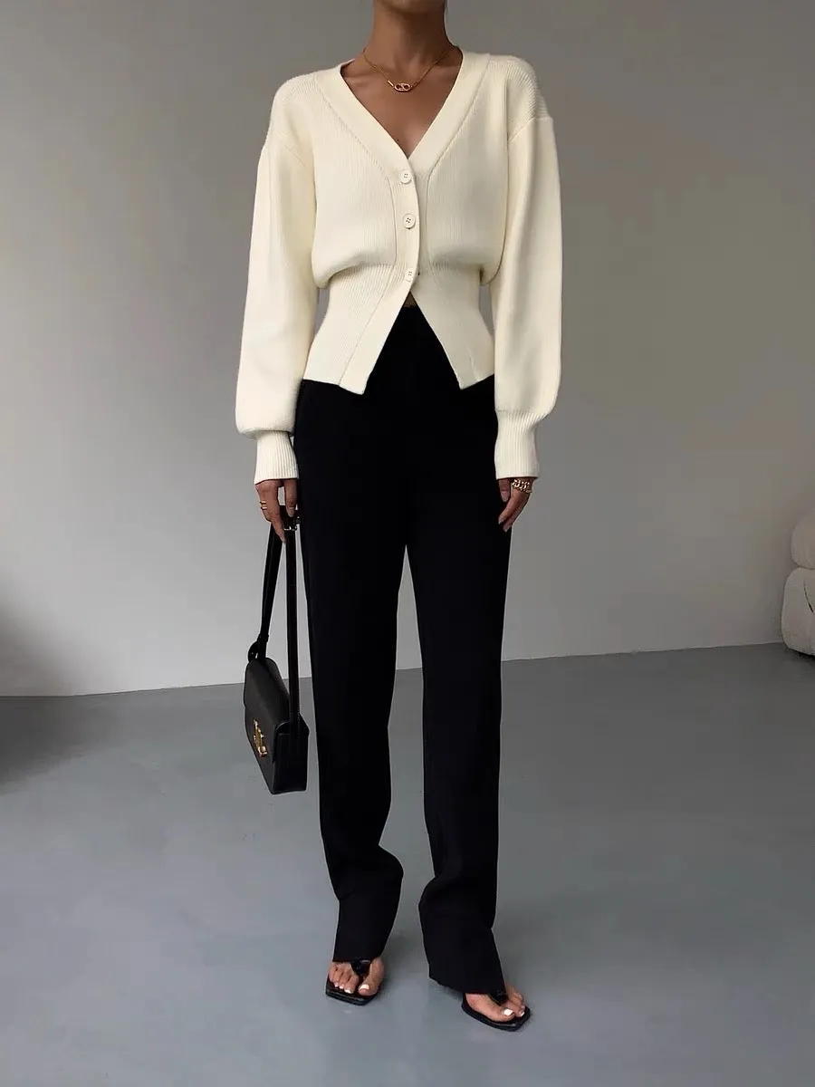 Classic Split Hem Cardigan [2 Colours]