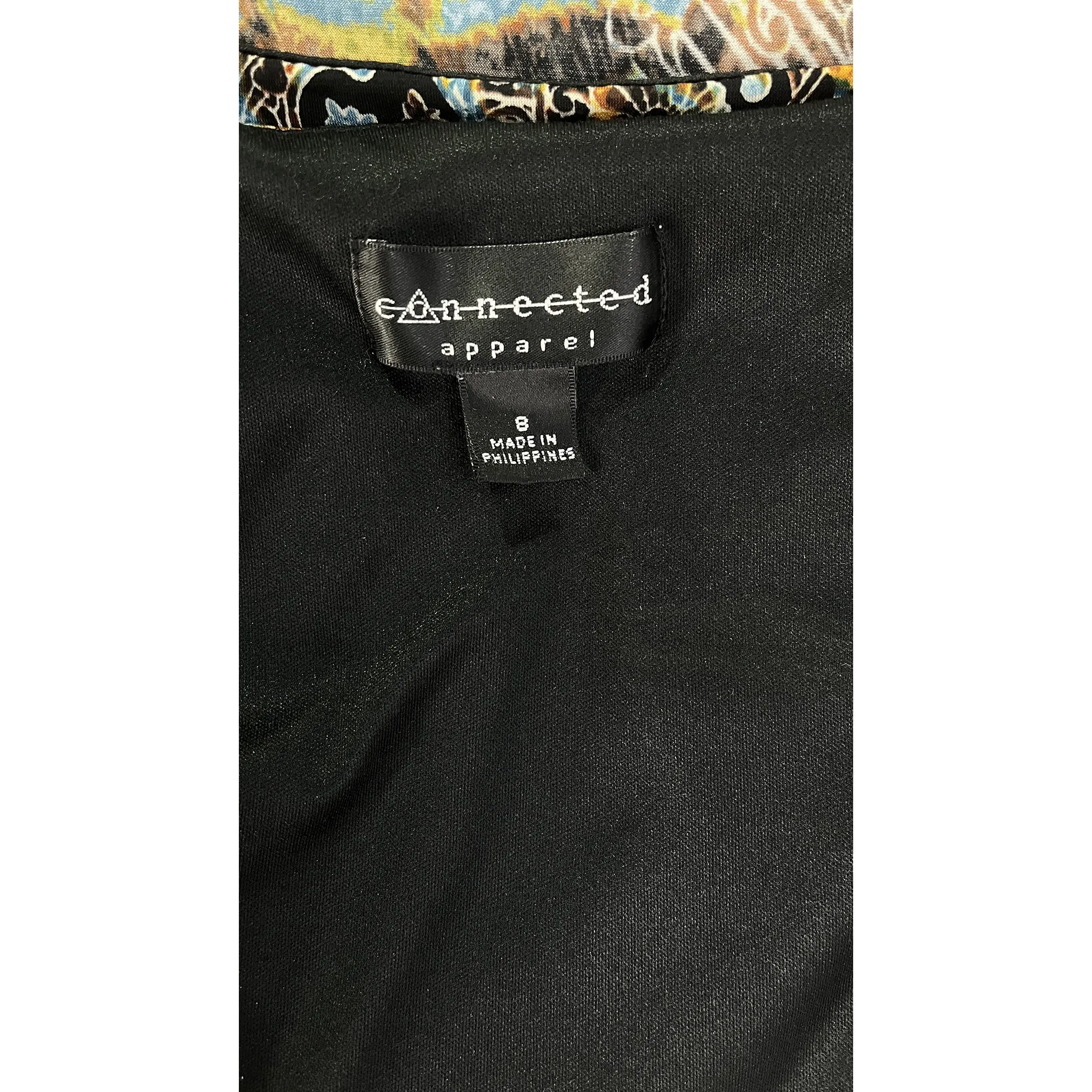 Connected Apparel Sleeveless Above-Knee Dress Black & Brown Size 8 SKU 000408-4