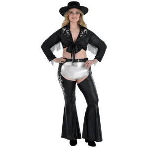 Cowboy Glam Crop Top for Plus Size Adults