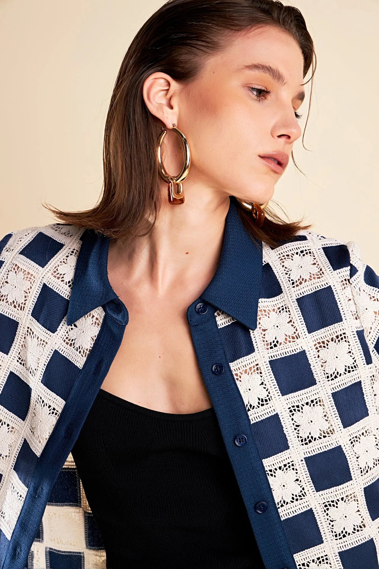 Crochet Patchwork Shirt