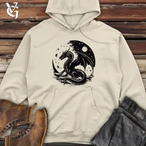 Dragon Night Silhouette Midweight Hooded Sweatshirt