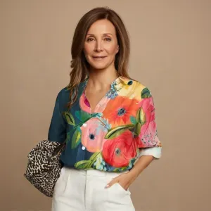 Eleanor Retro Floral Blouse