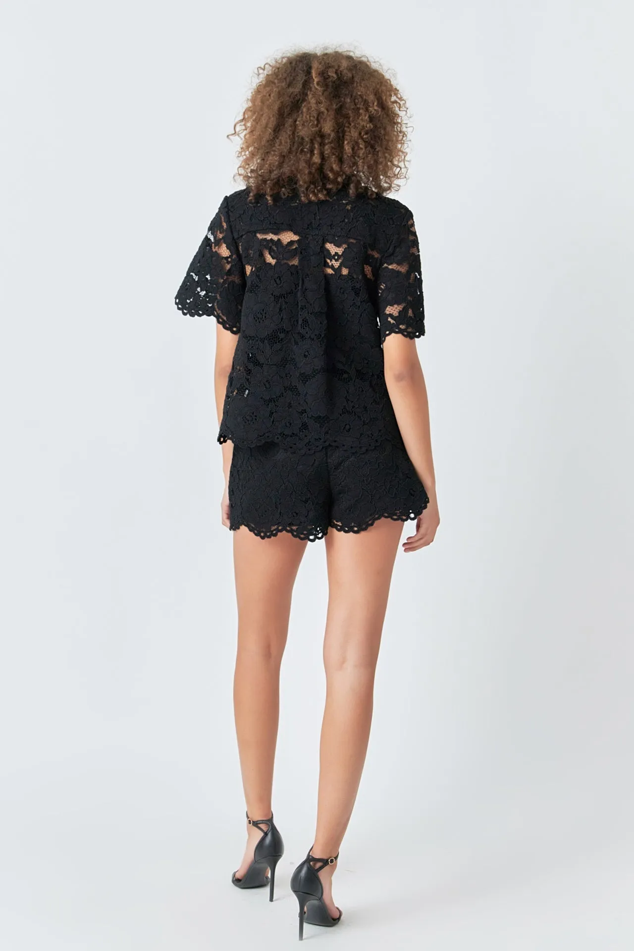 Endless Rose - Lace Half Sleeves Top
