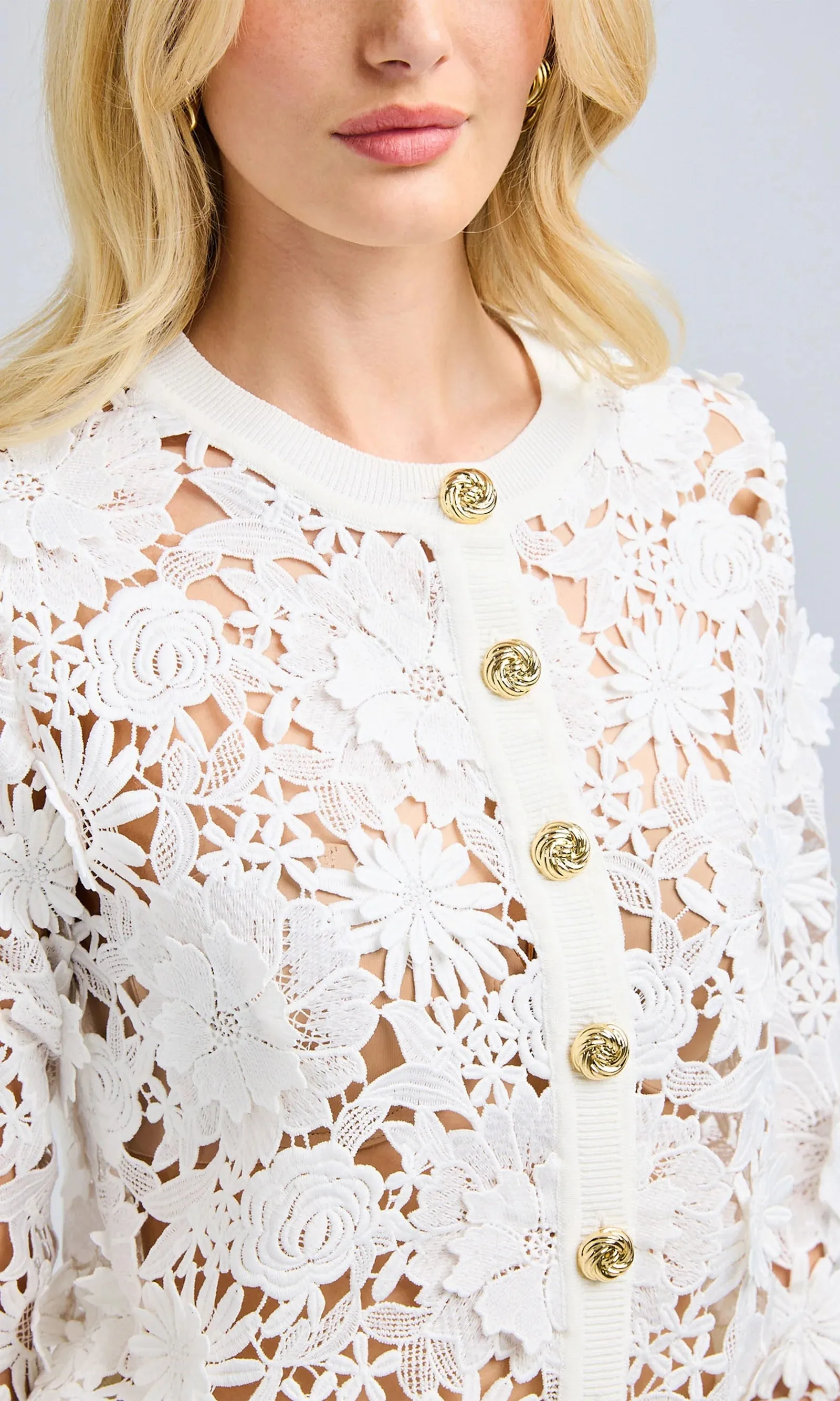 ERIN 3D LACE CARDIGAN