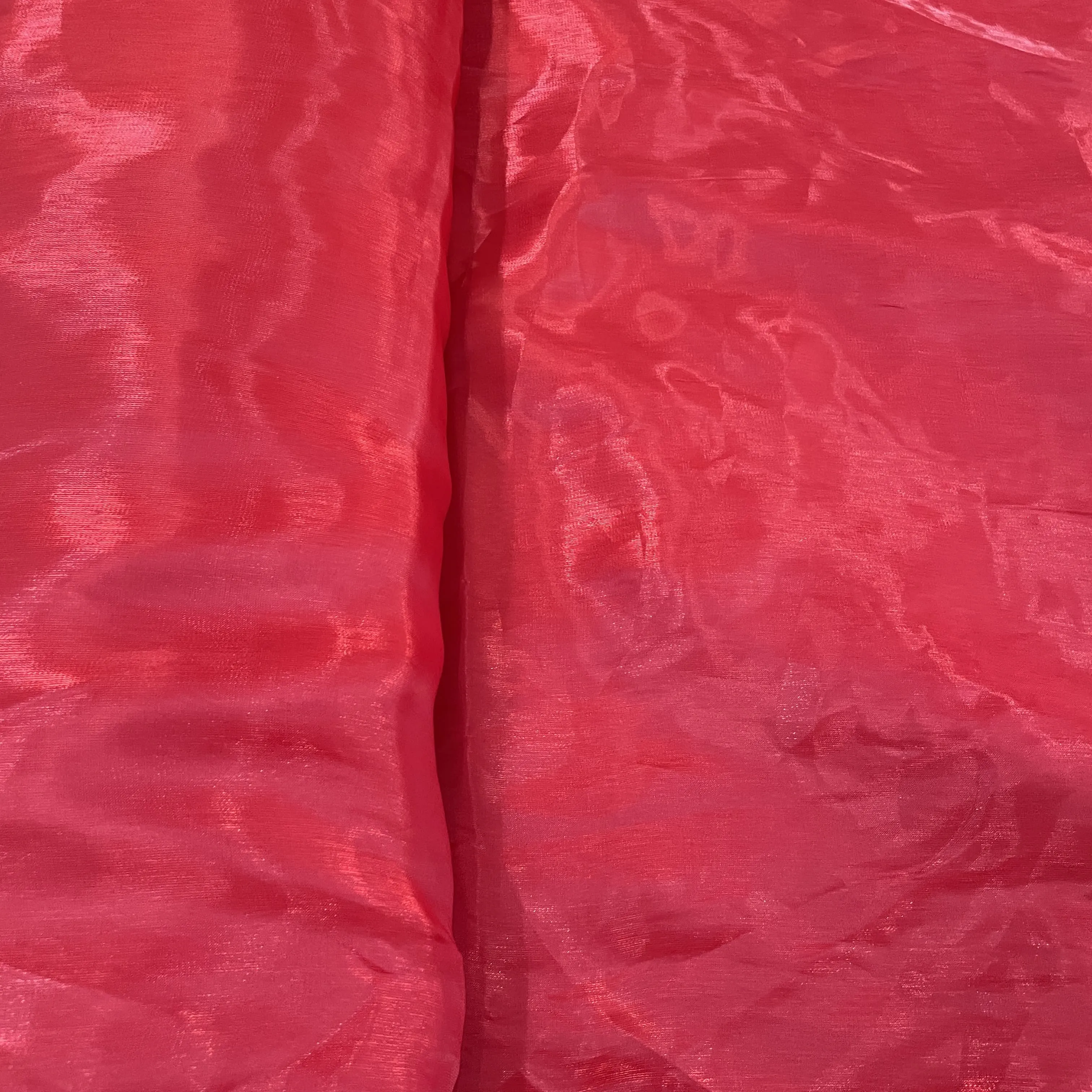 Exclusive Red Solid Organza Fabric