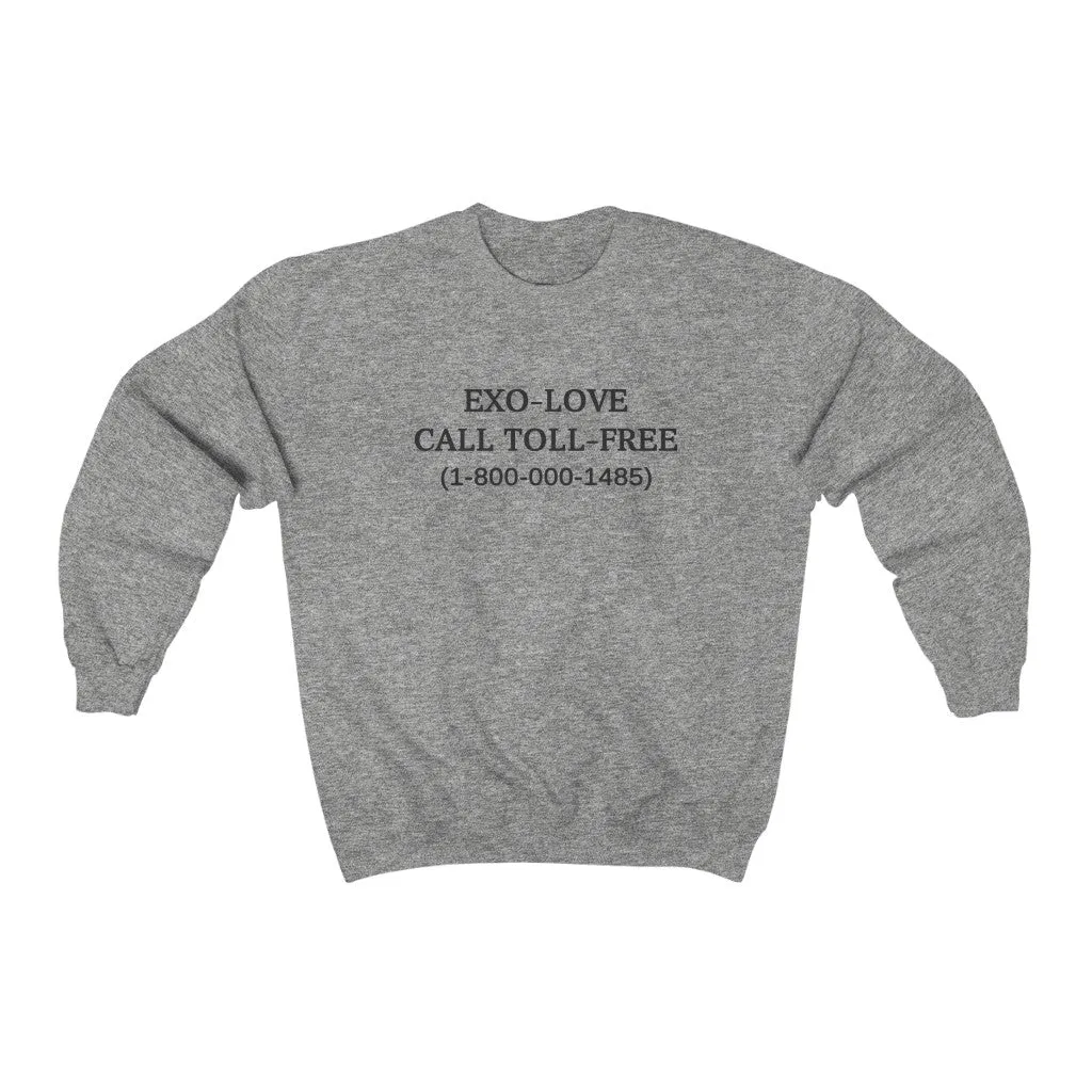 EXO Call Toll Free (1-800-000-1485) Sweatshirt - EXO Sweatshirt - Kpop Crewneck Women Sweatshirt