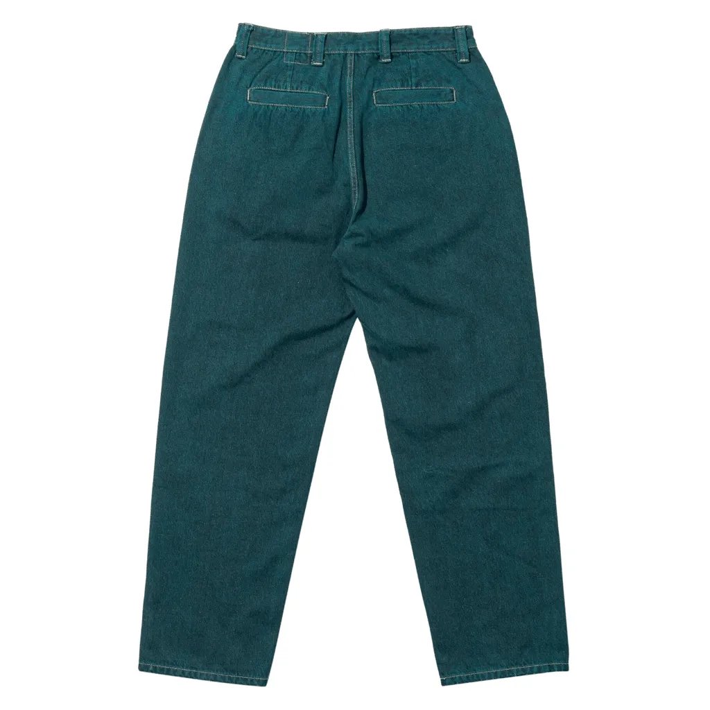 Eyes denim twill pants - Green overdye