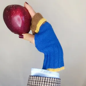 Fingerless Gloves in Electric Blue