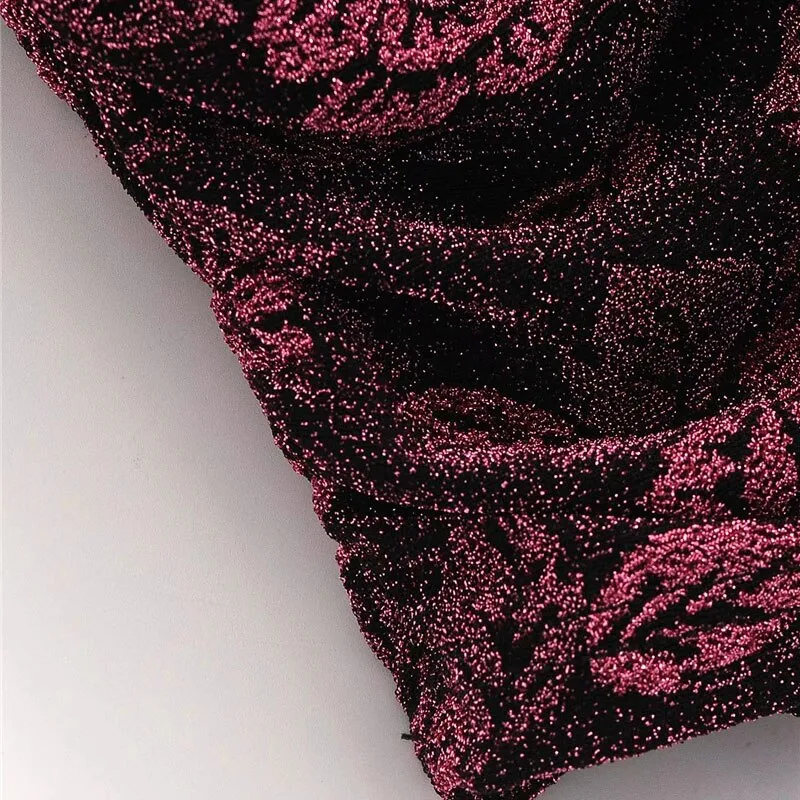 FLORAL PRINT VELVET MINI SKIRT