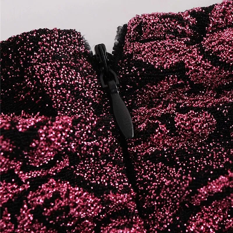 FLORAL PRINT VELVET MINI SKIRT