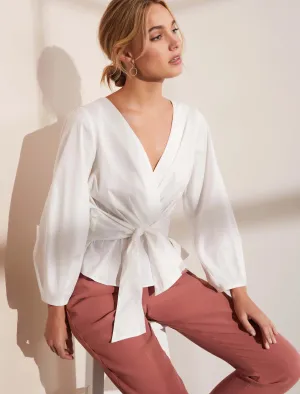 FOREVER NEW - Roxy tie front poplin blouse! 16