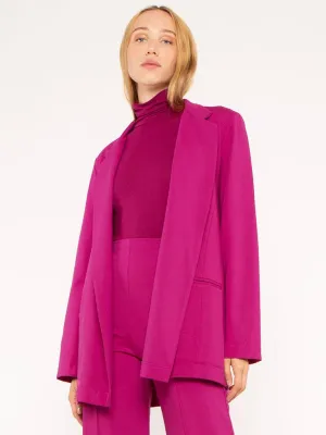 Fuchsia Ponte Knit Oversized Blazer