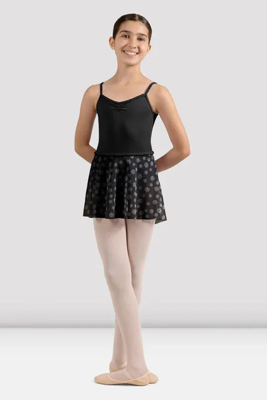 Girls Daisy Print Mesh Skirt