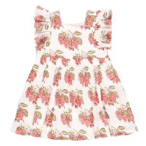 Girls Elsie Dress - Wild Strawberries