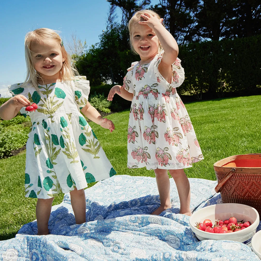 Girls Elsie Dress - Wild Strawberries