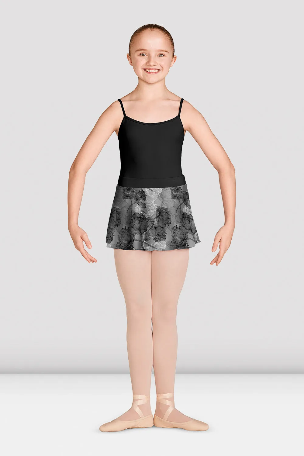 Girls Jasmine Print Mesh Skirt