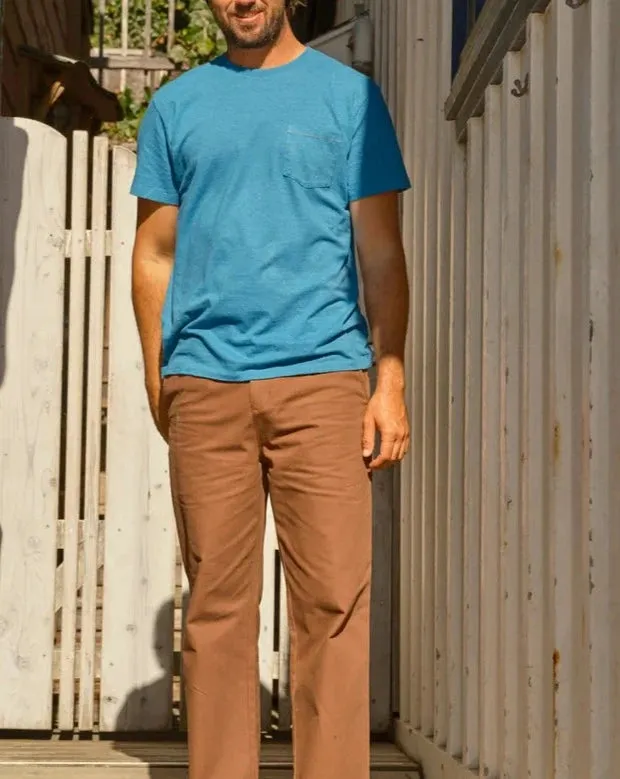 Hemp Pocket Tee in Azure