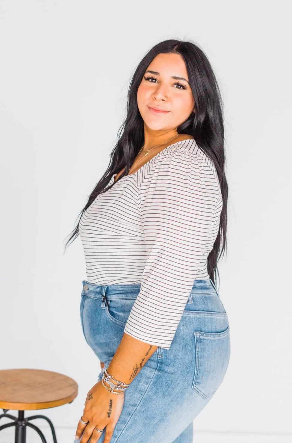 Hot or Nauti Striped Bodysuit