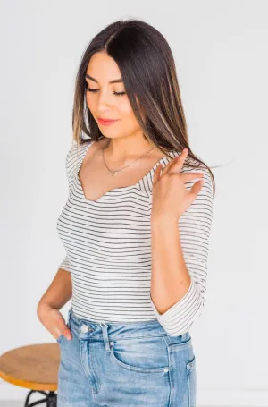 Hot or Nauti Striped Bodysuit