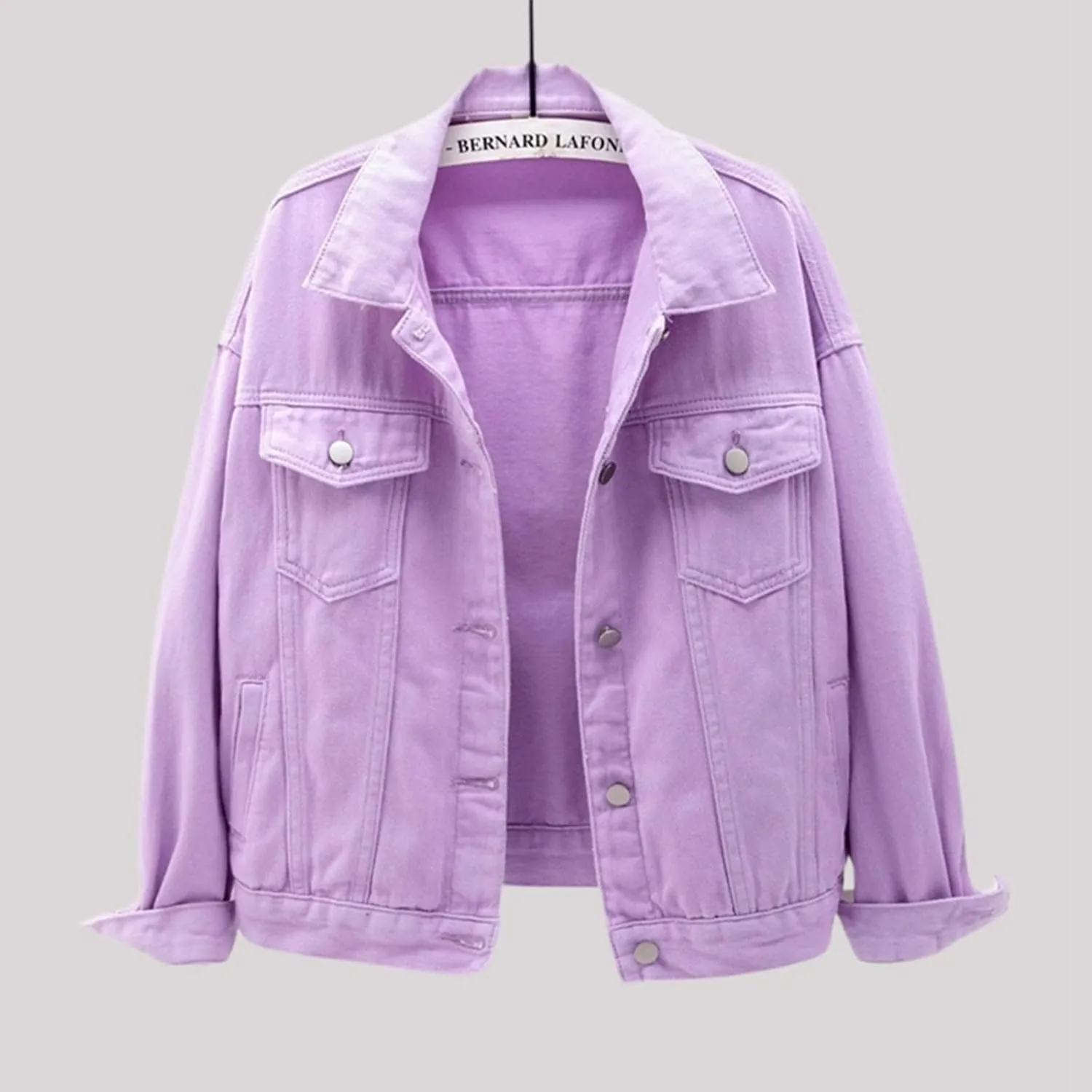 Jean Jacket Women 2025 Trendy Classic Lapel Button Down Long Sleeve Slim Fit Casual Light Weight Denim Jackets Plus Size