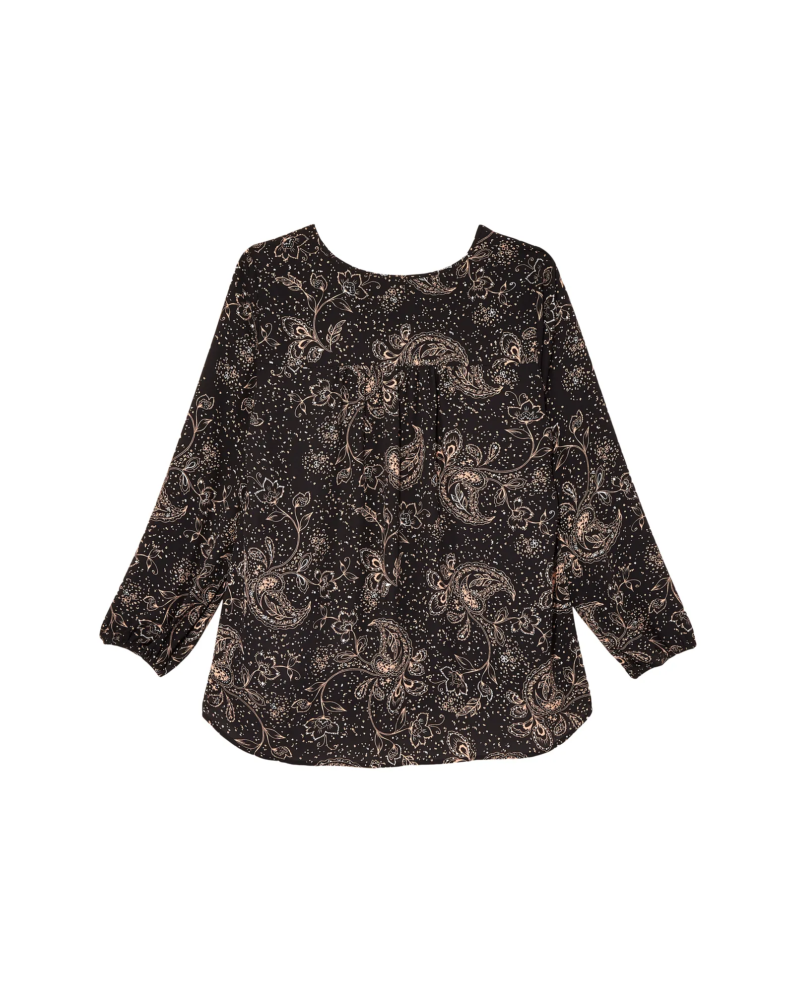 Jessamy Peasant Blouse | Black / Tan