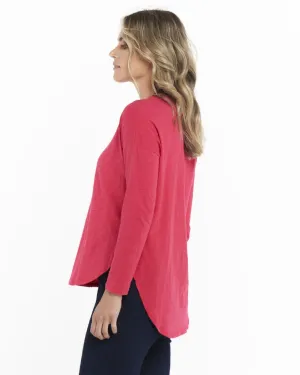 JESSIE LONG SLEEVE TEE - RUBY