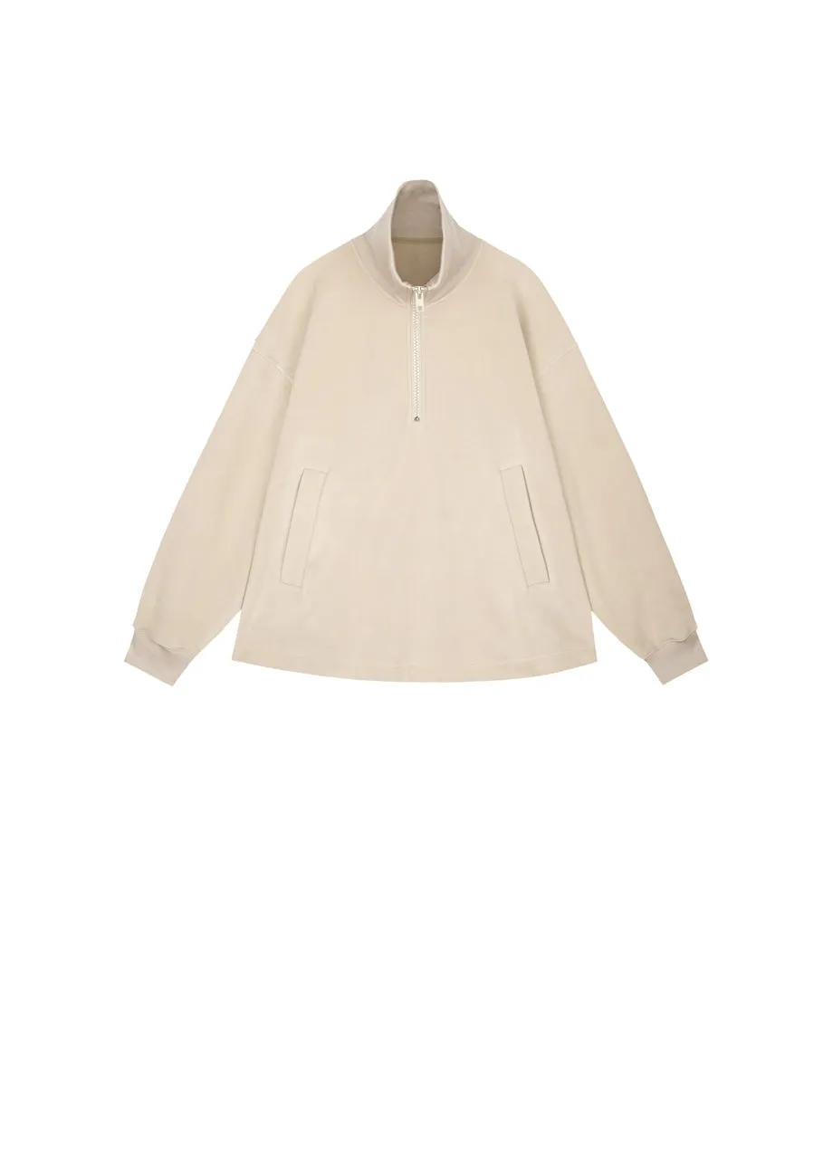 JNBY Oversized Zip-Front Pullover With Drawstring Hem