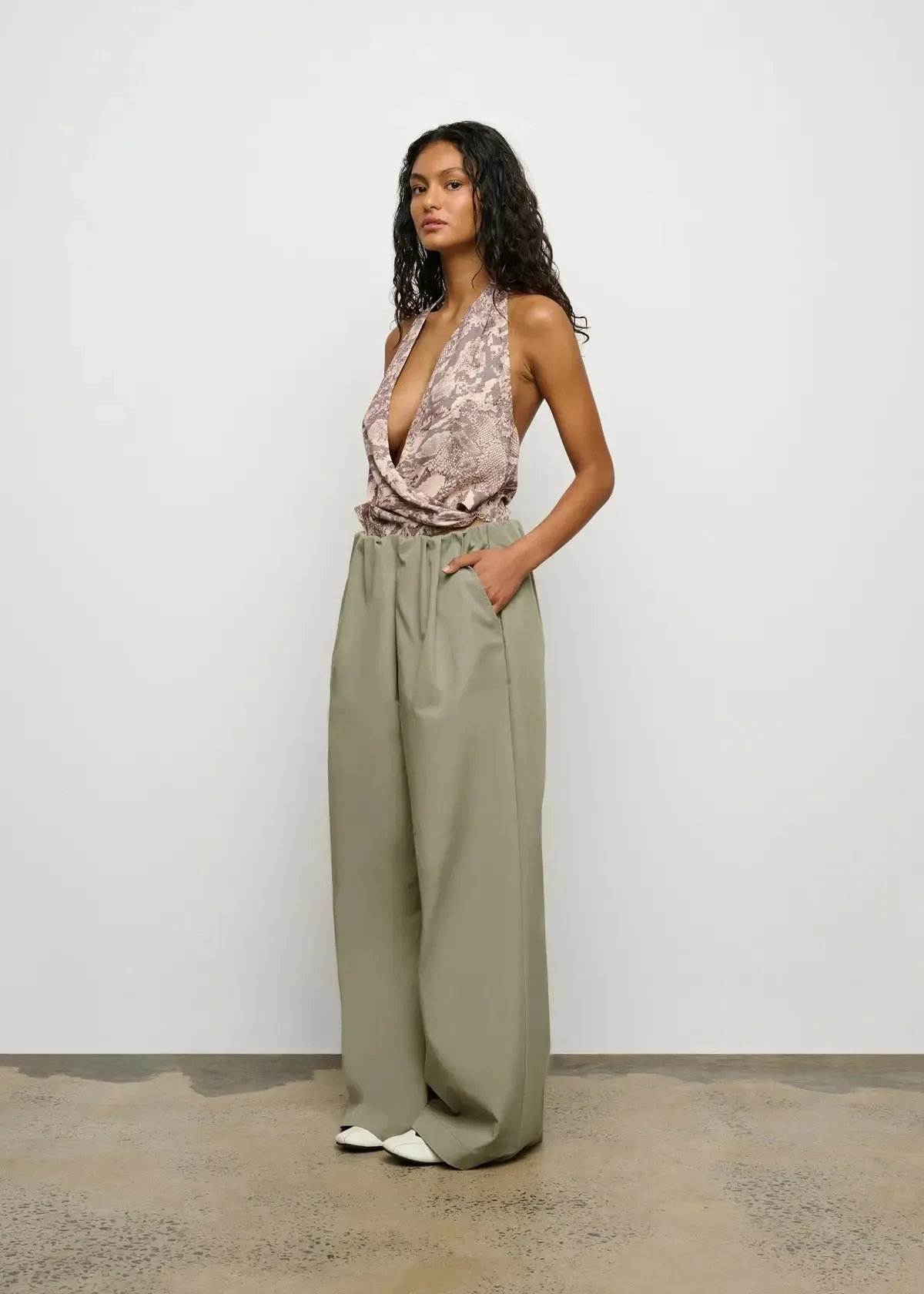 Joan Pant in Sage Green