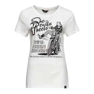 King Kerosin Queen Kerosin Happy Wife Ladies T-Shirt Off White