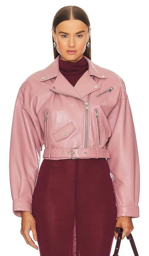 LAMARQUE Dylan Cropped Jacket in Mauve