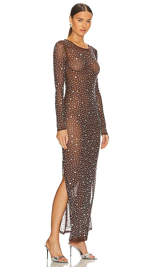 LAMARQUE Maret Maxi Dress in Brown