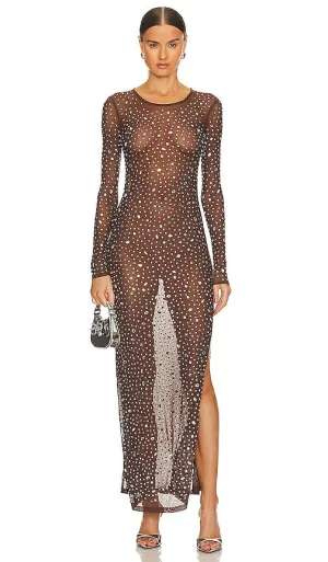 LAMARQUE Maret Maxi Dress in Brown