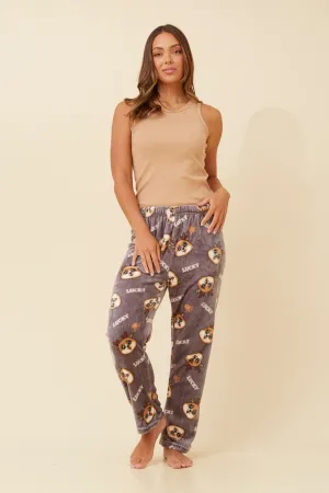 LEE REINDEER PRINT PLUSH PYJAMA PANTS